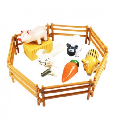 فیگور دخترانه وپسرانه مدل مزرعه حیوانات - ۷ عددی