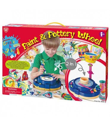 چرخ سفالگری و نقاشی