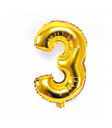 بادکنک عدد فویلی طلایی