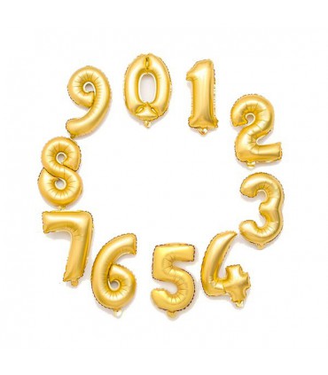 بادکنک عدد فویلی طلایی