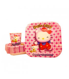 لیوان و بشقاب هلو کیتی