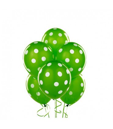 بادکنک 5 عددی سبز طرح خالدار