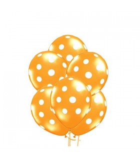 بادکنک 5 عددی نارنجی طرح خالدار