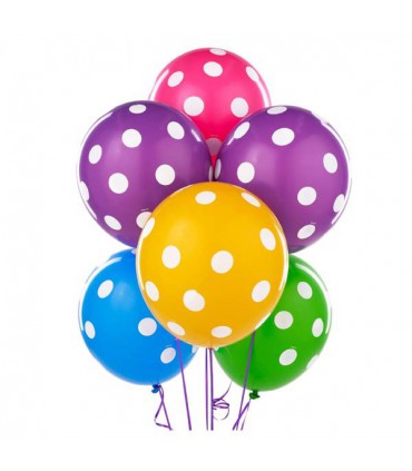 بادکنک 6 عددی مکزیکی طرح خال دار