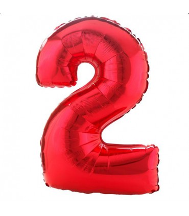 بادکنک قرمز عدد فویلی