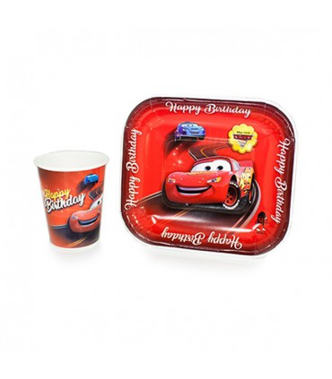 بشقاب و لیوان ماشین ها (مک کوئین)