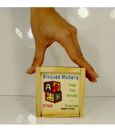 مکعب چوبی آموزش اعداد و حروف انگلیسی (کوچک)