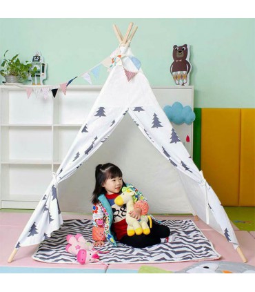 چادر بازی سرخپوستی (طرح درخت کاج)