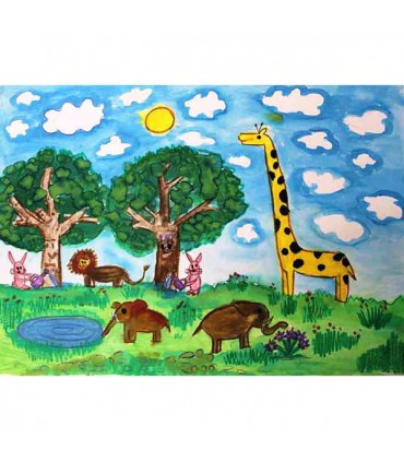 آبرنگ 12 رنگ رنگین کمان