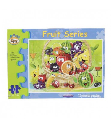 پازل 12 تکه میوه های شاد
