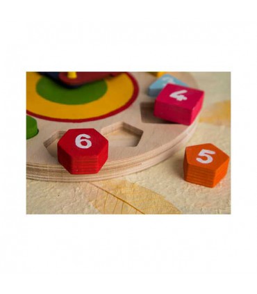 پازل چوبی ساعت رنگین کمان