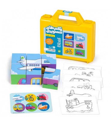 پازل مکعبی وسایل نقلیه 6 عددی