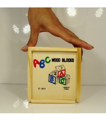 مکعب چوبی آموزش اعداد و حروف انگلیسی (بزرگ)