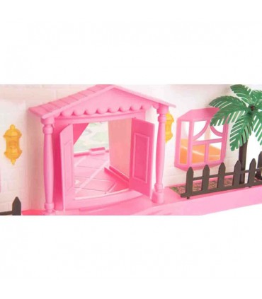 خرید خانه ی عروسکی ویلایی دو طبقه همراه با وسایل خانه