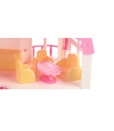 خرید خانه ی عروسکی ویلایی دو طبقه همراه با وسایل خانه