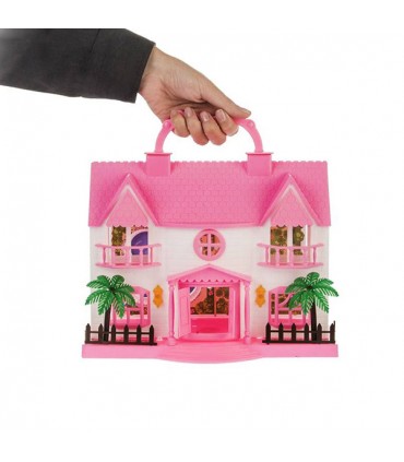 خرید خانه ی عروسکی ویلایی دو طبقه همراه با وسایل خانه