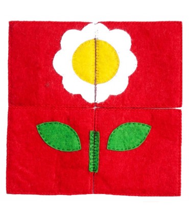 پازل دخترانه کودک 4 قطعه - طرح گل