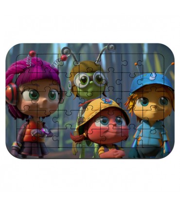 پازل 35 تکه دخترانه و پسرانه - طرح فسقلیهای باغچه