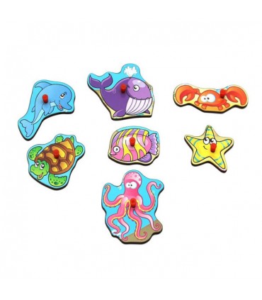 پازل چوبی دخترانه و پسرانه 7 تکه - آکو