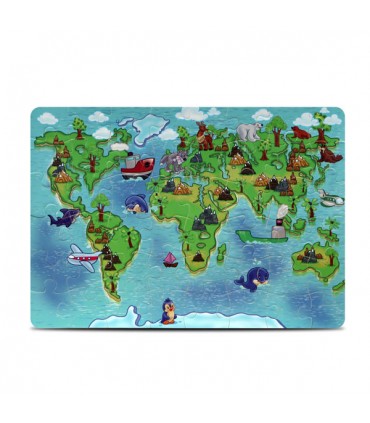 پازل کودک 48 تکه - طرح  جغرافیا 2 عددی