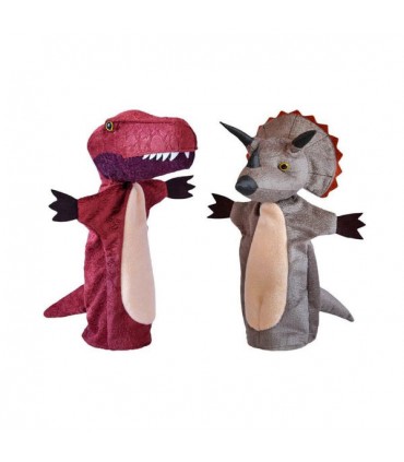 عروسک نمایشی دخترانه و پسرانه مدل دایناسور- مجموعه 2 عددی