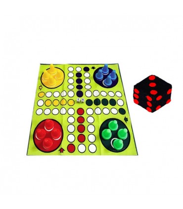 اسباب بازی دخترانه و پسرانه منچ پارچه ای+ یک عدد تاس هدیه