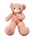 عروسک دخترانه طرح خرس قلبی - 100 سانتی
