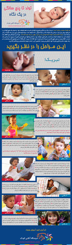 تولد تا 5 سالگی در یک نگاه